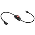 thumbnail image 1 of Uxcell Copper Outdoor Extension Cord with Waterproof Switch 3 Prong Extension Cable Black 3Ft 1 Pcs, 1 of 7