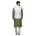 thumbnail image 3 of Atasi Indian Kurta Pyjama Jacket Set For Men Mandarin Collar Casual Clothing, 3 of 5
