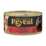 Reveal Chat humide naturel Food Filet de thon avec crabe dans le bouillon 70g Peut