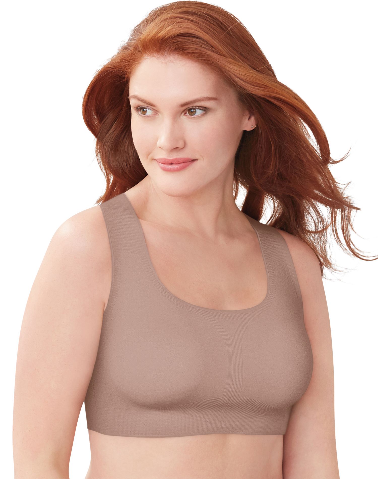 Bali Womens Comfort Revolution EasyLite Seamless Wirefree Bra, S, Evening Blush