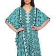 thumbnail image 4 of Moomaya Caftan pour Femmes Grande Taille Tenue d'Été Sortie de Plage Kimono Robe Caftan, 4 of 6