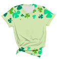 thumbnail image 5 of KIHOUT Nouveaux Arrivlas T-Shirts pour Femmes Fête de la Saint-Patrick, Mode Grande Taille Col Rond Manches Courtes T-Shirt Imprimé Vert, Taille P-5TG, 5 of 5