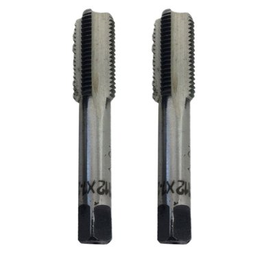MYG 2pcs HSS 12mm x 1.25 Metric Taper & Plug Tap Right Hand Thread M12 x 1.25mm