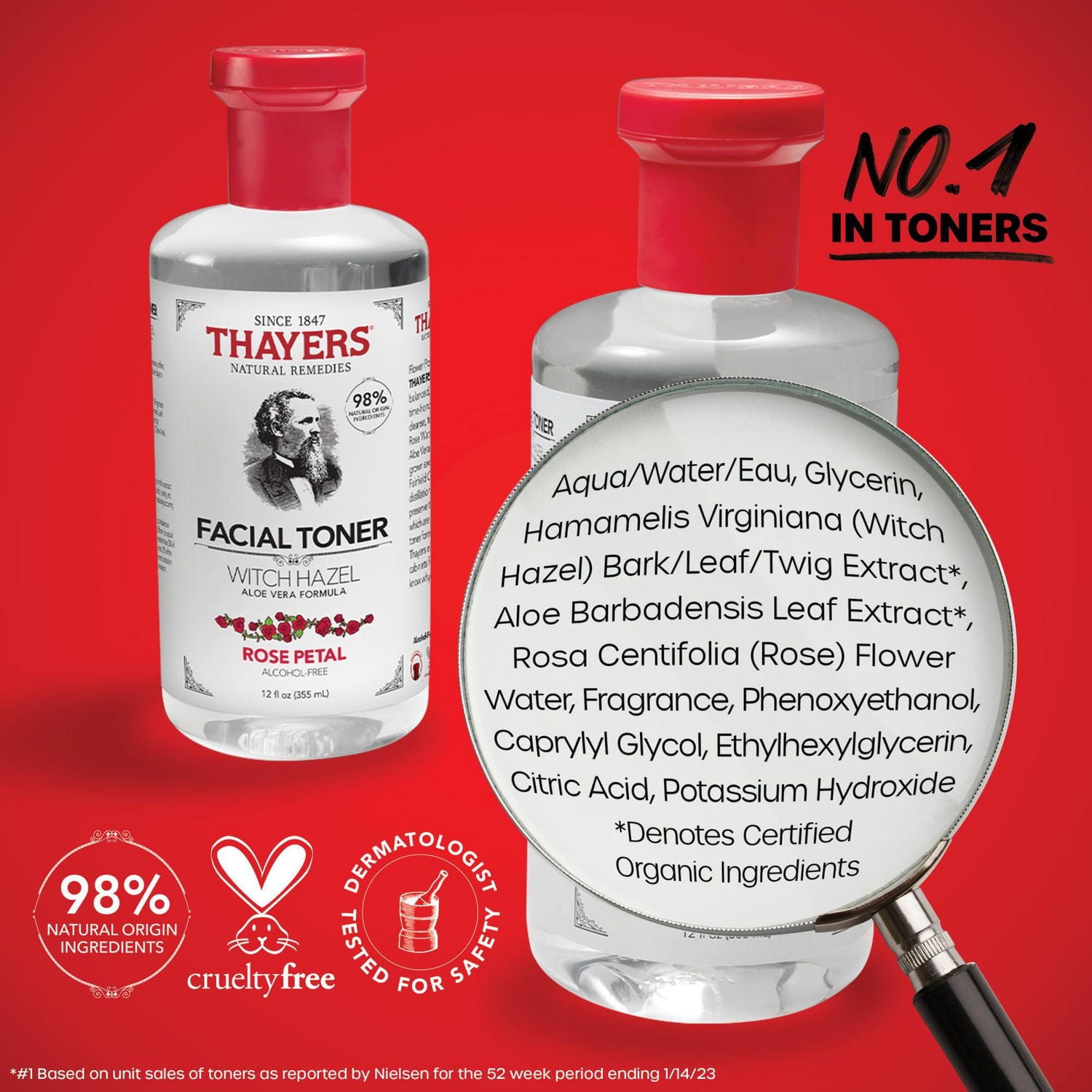 Rose Petal Facial Toner with Witch Hazel and Aloe Vera