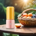thumbnail image 3 of Iumwxz Fruit Mixer Blender Blender Portable USB Six Blades Juicer Shakes Rechargeable Handheld Fruit Smoothies Sports Travel Ice Kids Food Quiet Powerful 1 Set Pink, 3 of 4