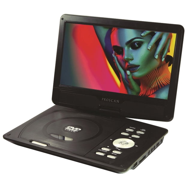 Lecteur DVD portatif de 10 po de Proscan - Noir