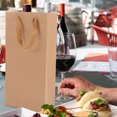 thumbnail image 1 of FONDOTIN 25Pcs Simple Design Brown Paper Carrier Bag for Housewarming 13.8x6.7x3.5in, 1 of 7