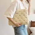thumbnail image 3 of Maoww Housse d'Ordinateur Portable Matelassée avec Fermeture Éclair Lisse et Résistance à la Poussière Sac à Fleurs Résistant à la Poussière Jaune 13 Pouces, 3 of 6