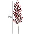 thumbnail image 2 of 3Pcs Simulation Holly Fruit Long Branch Christmas Fruit Fake Flower Berry Red Fruit Fortune Fruit, 2 of 15