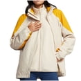 thumbnail image 1 of LOVZFMLL Jackets for Women Ladies Fleece Thickened Warm Hooded Reversible Jacket, 1 of 2