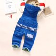 thumbnail image 2 of KIDSCOOL SPACE Baby Denim Overall,Hooded Little Kid Jean Jumper,Blue,2-3 Years, 2 of 5