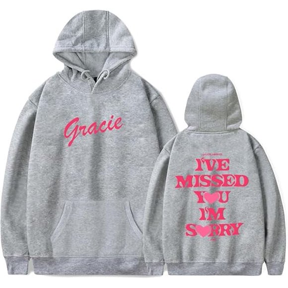 Gracie Abrams I've Missed You Im Sorry Merch Chandails à Capuchon Hiver Hommes/femmes Sweat à Capuche Manches Longues