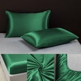 thumbnail image 4 of Danhjin Polyester Bed Sheets And Pillowcases Soft Solid Matte Satin Hotel Silk Bed Sheet Pillowcase Full Size Comforter Set, 4 of 6