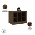thumbnail image 3 of Pemberly Row 24W Small Shoe Bench with Shelves in Ash Brown - Engineered Wood, 3 of 7