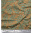 thumbnail image 1 of Soimoi Brown Poly Georgette Fabric Pecan Leaves Decor Fabric Printed Yard 52 Inch Wide, 1 of 3
