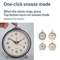 thumbnail image 1 of facefd Horloge Rétro Réveils de Table Style Européen Cadran Rond Vintage Montre de Bureau Sans Tic-Tac Montres Suspendues Portables Orange, 1 of 9