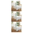 thumbnail image 4 of Baohd Durable And Easy To Wash Tablecloth With Vintage Style Rectangular Table Tablecloth Cotton Dining Tablecloth Table Cover white 140*200CM 3Set, 4 of 6
