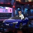 thumbnail image 2 of Aosom 12V 3.1 MPH Kids Ride on Car w/ Remote Control, Suspension, Navy Blue, 2 of 10
