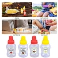 thumbnail image 3 of Clearance Now! Mini Condiment Squeeze Bottles, Sauce Containers for Lunch Box, Portable Honey Sauce Salad Dressing Dispensers Jars Containers, Mini Ketchup Bottle Salad Container for Lunch L2B6, 3 of 8