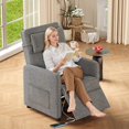 thumbnail image 1 of Power Recliner Chair with Massage & Heat - Adjustable Electric Lounge Chair - Tall Back, Padded Seat, Side Pockets, USB Port, Lumbar Support - Perfect for Home Theater, Living Room or Game Room, 1 of 10