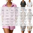 thumbnail image 2 of Cutuo Two Piece Sets for Women Summer Matching Sets, Solid Color Collared V Neck Short Sleeve Button Down Shirt Top and Drawstring Waist Shorts Casual Outfits, 2 of 9