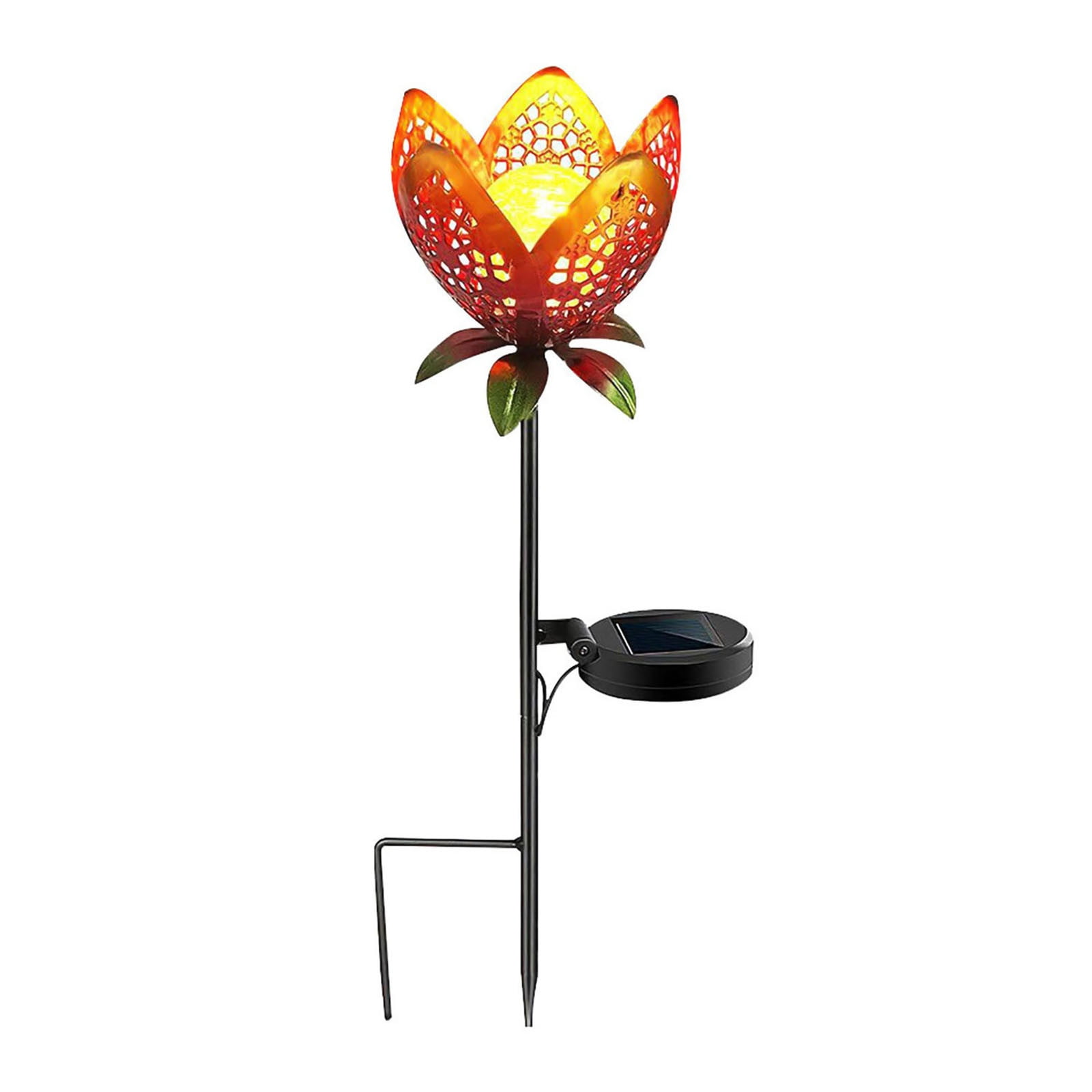 TopLLC Solar Lights Outdoor Flower Wrought Iron Hollow Flower Lamp Lawn-Lamp LED Lamp Garden Decorative Lamp Ground Light Waterproof Solar Garden Lights on Clearance