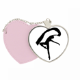 thumbnail image 1 of Jumping Dancer Art Sports Mirror Travel Purse Makeup Heart Pink, 1 of 4