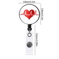 thumbnail image 3 of Nurse Badge Buckle Love Stethoscope Easy-To-Pull Buckle Retractable Badge Easy-To-Pull Certificate Buckle, 3 of 9