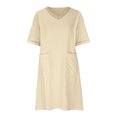 thumbnail image 4 of LOVZFMLL Robe d'Été Aguichant et Tendance à Imprimé Sans Manches à Col en V pour Femme Kaki P, 4 of 4