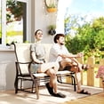 thumbnail image 2 of Outsunny 2-Person Outdoor Glider Chair for Outdoor, Backyard, Khaki, 2 of 10