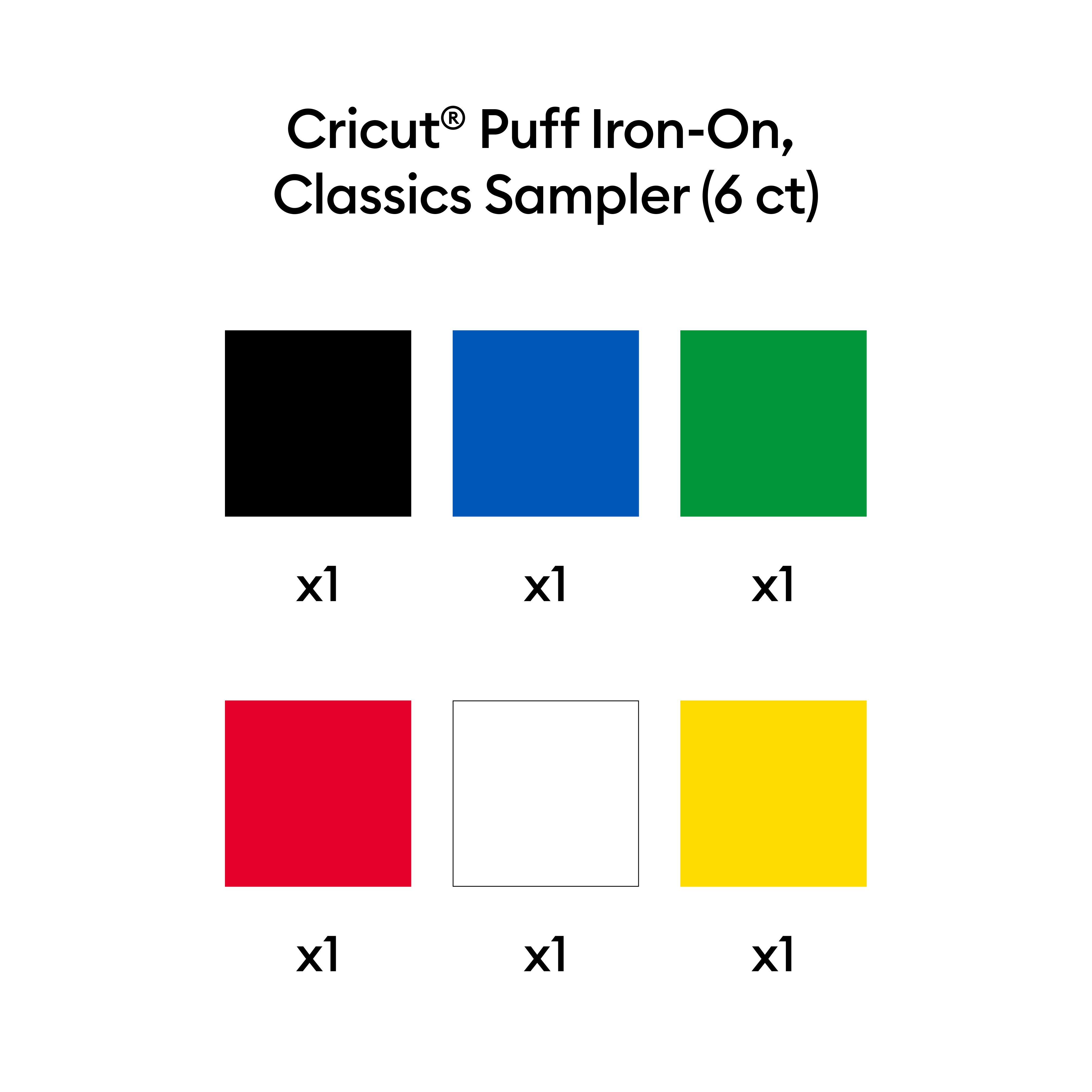 Cricut® Puff Iron-On, Classics Sampler