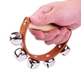thumbnail image 4 of Handbell Hand Bells with 5pcs Jingle Bells Wood Handle Musical Instrument Toy for Music Class, 4 of 8