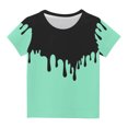 thumbnail image 2 of Meichang T-Shirts pour Enfants T-Shirts à Manches Courtes T-Shirts Tendance à Col Rond T-Shirts Hauts Coupe Ample Décontractés T-Shirts pour la Fête des Mères pour Garçons et Filles de 3 à 14 Ans, 2 of 5