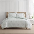 thumbnail image 1 of Martha Stewart Everyday 3-Piece Reversible Valley Floral Cotton Comforter Set, Green, King, 1 of 8