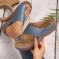 thumbnail image 3 of Mepaouo Platform Flip Flops for Women 2025 Comfortable Split Toe Arch Support Walking Dressy Sandals, 3 of 9