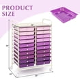 thumbnail image 3 of Costway 20 Drawers Rolling Storage Cart Art Craft Organizer on Wheels Multipurpose Purple, 3 of 10
