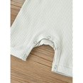 thumbnail image 4 of Baby Girl Boy Solid Romper Short Sleeve Jumpsuit Button Cotton Clothing, 4 of 6