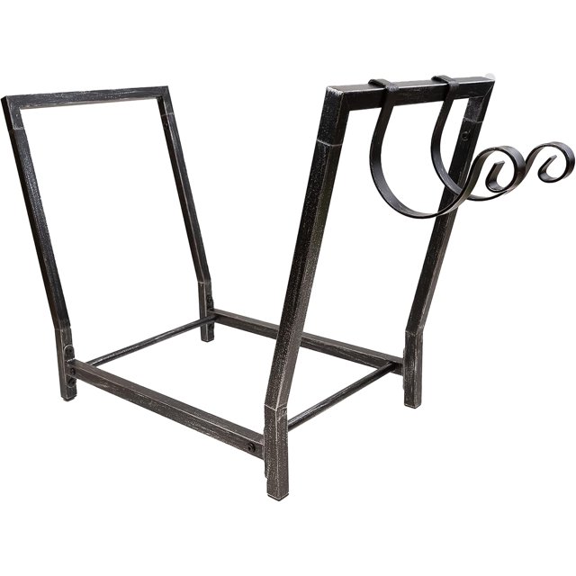 Firewood Rack Outdoor and Indoor Firewood Storage with Kindling Wood Hooks.in Double Coated Fire Wood Rack Rustproof Stable Log Holder and Fireplace Decor Organizer