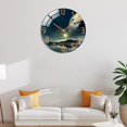 thumbnail image 3 of Abbracc Round Wall Clock, Battery Operated, 12 Inches Silent Wall Clocks for Living Room/Bedroom/Kitchen, Large Digital Display, Decorative Wall Clock The Earth Landscape, 3 of 8
