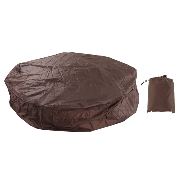 Housse de Spa en Polyester, Spa Rond, Housses Anti-Poussière pour Meubles d'Extérieur, Housse de Baignoire Ronde, Taffetas de Polyester 190 Argenté, Housse Imperméable pour Spa