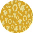 thumbnail image 1 of Ahgly Company Tapis Rond Lavable en Machine Intérieur Transitionnel Jaune Audacieux, 6 Pieds Rond, 1 of 7