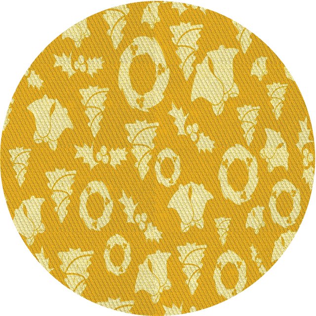 Ahgly Company Tapis Rond Lavable en Machine Intérieur Transitionnel Jaune Audacieux, 6 Pieds Rond