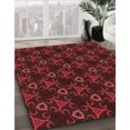 thumbnail image 3 of Ahgly Company Tapis Rectangulaire Lavable en Machine Intérieur Transitionnel Rouge Bordeaux, 7 Pieds x 10 Pieds, 3 of 7