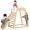 Naturel, variante sur Costway Ensemble de Jeu d'Escalade Montessori en Bois 6-en-1 avec Rampe Double Face Coloré