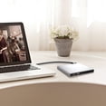 thumbnail image 3 of External CD/DVD +/-RW Drive USB 2.0 Type-C Premium Portable DVD CD ROM Player Reader Writer Burner Optical Drive for Apple Mac MacBook Pro/ Air, Windows 11/10/8/7 Laptop Computer, 3 of 9