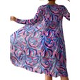 thumbnail image 2 of MAWCLOS Women Bathing Suit Ruched Swimsuit Three Pieces Swim Bikini Set Push Up Seaside Floral Print Swimming Suits Purple M, 2 of 3