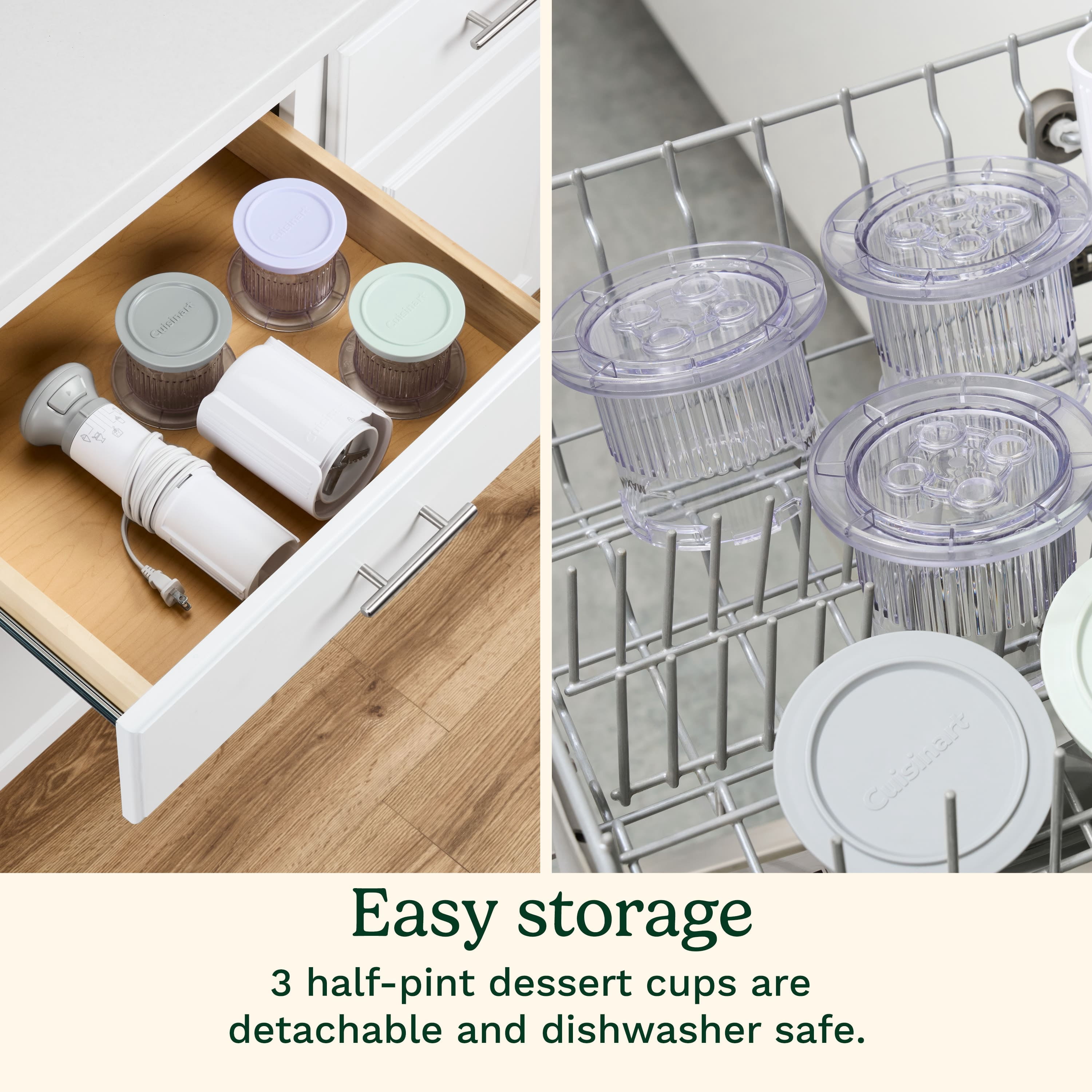 Cuisinart FastFreeze 5‑in‑1 Ice Cream & Frozen Dessert Maker, Automatic Compact Machine with 3 Mixing Cups, White (ICE‑FD10C)