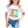 thumbnail image 1 of TZEWGL T-Shirts pour Fille Imprimé Col Rond Manches Courtes Vêtements pour Nouveau-Nés Taille 3-4T, 1 of 4