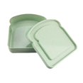 thumbnail image 2 of Oleegame 2PC Kids Snack Boxes For School Reusable Sandwich Containers Bread Snack Meals Plastic Shaped Food Storage Bread Boxes Green, 2 of 9