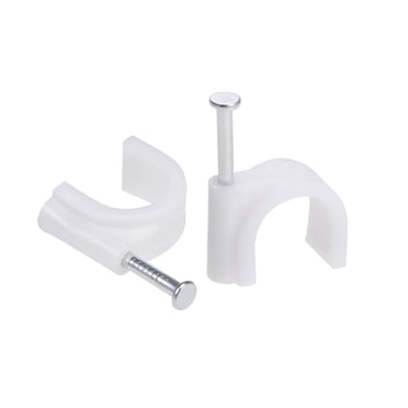 Unique Bargains Pinces pour Fil de Câble 12 mm, Pinces à Ongles en Fil, Organiseur de Cordons, Porte-Cravates 100 Pcs